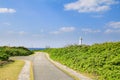 small path way in the park at cape Zanpa at Okinawa Royalty Free Stock Photo