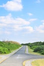 small path way in the park at cape Zanpa at Okinawa Royalty Free Stock Photo