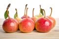 Small pears and leaves in a grouping Royalty Free Stock Photo