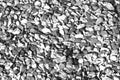 Small pebbles / stone shingle wallpaper backdrop in black and white Royalty Free Stock Photo