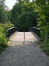 Small pedestrian bridge over the road in Muelheim