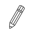 Small Pencil Outline Flat Icon on White