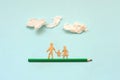 Small people made of paper Royalty Free Stock Photo