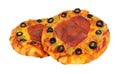 Small Pepperoni Flatbread Pizza Royalty Free Stock Photo