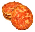 Small Pepperoni Pizzas Royalty Free Stock Photo