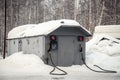 Small petrol station in the village