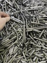 Small pieces of aluminium scrap ready to be recycled Royalty Free Stock Photo