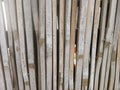small pieces of bamboo for making crafts such as benches and tables