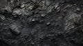Small pieces of coal stones and coal dust as a texture. Black sharp coal stones