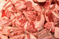 Small pieces of fresh lamb mutton meat