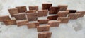 Small pieces of woods that is in square or are rectangular shape is decorated in a good manner Royalty Free Stock Photo
