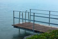 Small pier in Lucerne lakeside Royalty Free Stock Photo