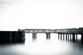 Small pier in the Patapsco River, at Fort Armistead Park, in Baltimore, Maryland. Royalty Free Stock Photo