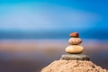 Small pile of balanced stones Royalty Free Stock Photo