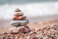 Small pile of balanced stones Royalty Free Stock Photo