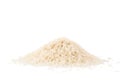 Small pile of basmati rice isolated on a white Royalty Free Stock Photo