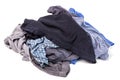 A small pile of clean and dry panties and t-shirts - isolated on white background Royalty Free Stock Photo