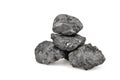 Small pile of coal isolated on white Royalty Free Stock Photo