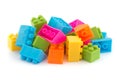 Small pile of colorful childrens building bricks Royalty Free Stock Photo