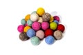 Small pile of colorful felt balls Royalty Free Stock Photo