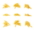 Small pile of penne pasta Royalty Free Stock Photo