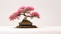 Pink Azalea Bonsai Tree: Erik Johansson Style, Heian Period Inspiration