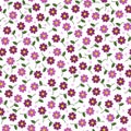 Small pink flowers seamless pattern