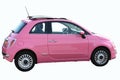 Small pink Italian car