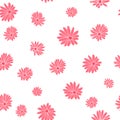 Small Pink Margaret Flower Floral Textile Repeat Pattern Background