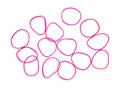 Small pink rubber bands Royalty Free Stock Photo