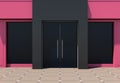 Small pink shopfront facade