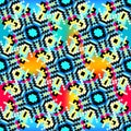 Mexican graffiti beautiful seamless pattern Royalty Free Stock Photo