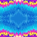 Small pixels psychedelic colored geometric background Royalty Free Stock Photo