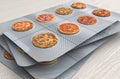 Small pizza in a blister instead of pills. Fast food in serving size. Creative concept. 3D render illustration