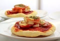 Small pizza (pizzette) Royalty Free Stock Photo