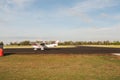 Small plane at aerodrome Royalty Free Stock Photo