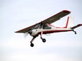 Small plane on glideslope Royalty Free Stock Photo