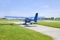 Small plane preparing to take off Royalty Free Stock Photo