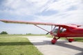 Small plane preparing to take off