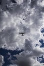 The small plane in the sky Royalty Free Stock Photo