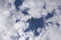 The small plane in the sky Royalty Free Stock Photo