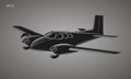 Small plane vector illustration. Twin engine propelled passenger aircraft. Royalty Free Stock Photo