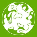 Small planet icon green Royalty Free Stock Photo