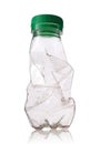 A small plastic bottle crushed Royalty Free Stock Photo