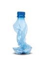 A small plastic bottle crushed Royalty Free Stock Photo