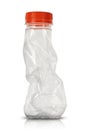 Small plastic crushed bottle Royalty Free Stock Photo