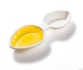 Small plastic drug dosing spoon isolated with clipping path