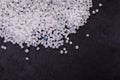 Small Plastic pellets. Micro plastic. air pollution.