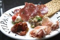 Small plate of antipasto Royalty Free Stock Photo