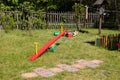 A small playground in the woods